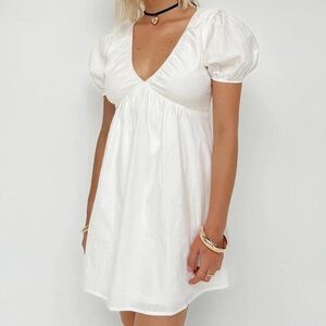Princess Polly white dress with a second layer underneath super cute